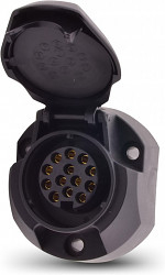 Zásuvka 13-pólová 12V vč. gumového těsnění