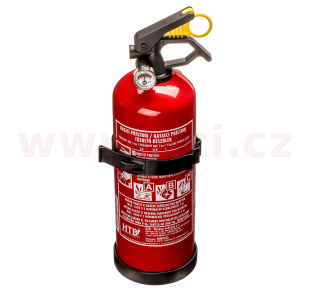 PRÁŠKOVÝ HASÍCÍ PŘÍSTROJ, TŘÍDY POŽÁRU BC - NÁPLŇ 1 KG S MANOMETREM