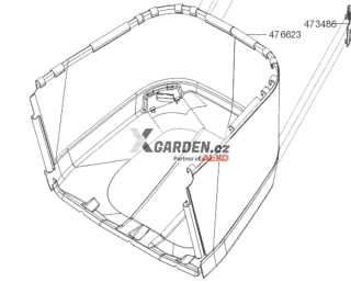 476623 - Plátno koše k traktorům Premium 310l do r.2023