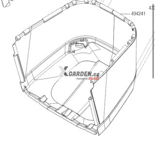 494241 - Plátno koše k traktorům Premium 310l - od r.2024